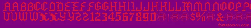 Mexside Demo Font – Red Fonts on Purple Background