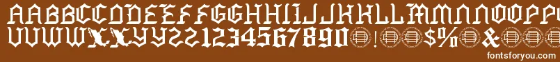 Mexside Demo Font – White Fonts on Brown Background