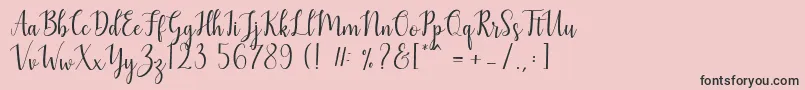 Mezabetto Font – Black Fonts on Pink Background