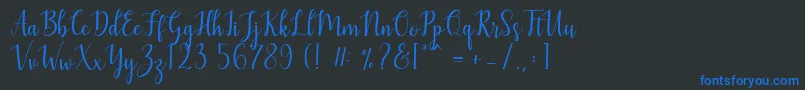 Mezabetto Font – Blue Fonts on Black Background