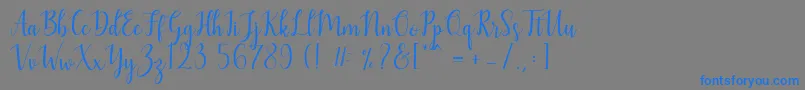 Mezabetto Font – Blue Fonts on Gray Background