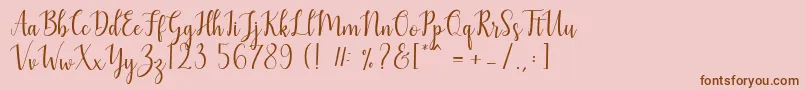 Mezabetto Font – Brown Fonts on Pink Background