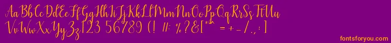 Mezabetto Font – Orange Fonts on Purple Background
