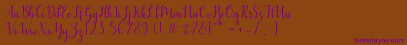 Mezabetto Font – Purple Fonts on Brown Background