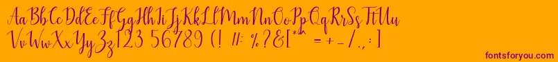 Mezabetto Font – Purple Fonts on Orange Background