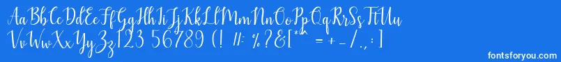 Mezabetto Font – White Fonts on Blue Background