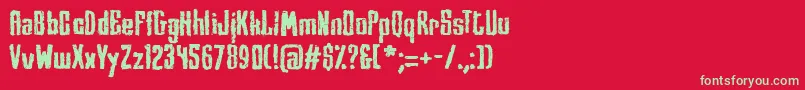 mezzanine Font – Green Fonts on Red Background