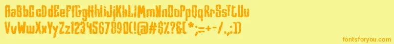 mezzanine Font – Orange Fonts on Yellow Background