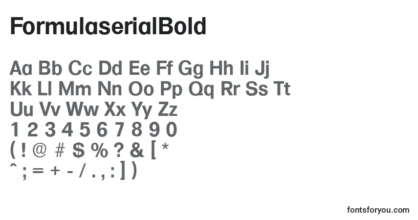 Шрифт FormulaserialBold – алфавит, цифры, специальные символы