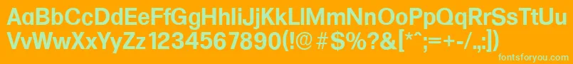 Шрифт FormulaserialBold – зелёные шрифты на оранжевом фоне