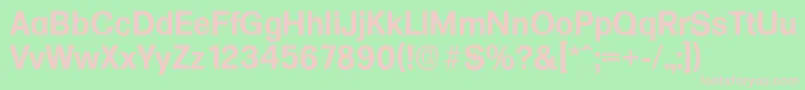 フォントFormulaserialBold – 緑の背景にピンクのフォント