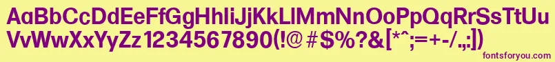 Saiba mais sobre a fonte FormulaserialBold Fonte FormulaserialBold – fontes roxas em um fundo amarelo