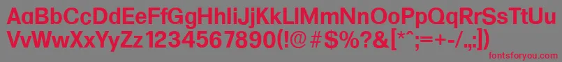 FormulaserialBold Font – Red Fonts on Gray Background