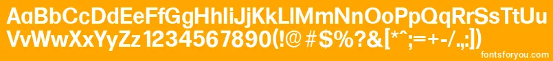 フォントFormulaserialBold – オレンジの背景に白い文字