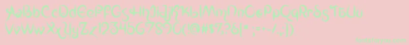 Mf Kings  Queens Font – Green Fonts on Pink Background