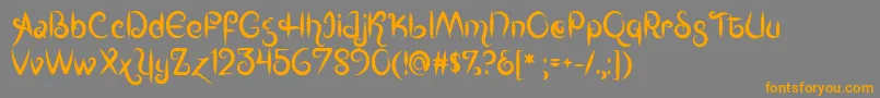Mf Kings  Queens Font – Orange Fonts on Gray Background