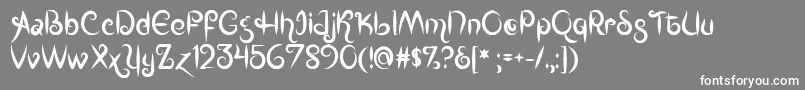 Mf Kings  Queens Font – White Fonts on Gray Background
