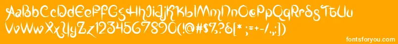 Mf Kings  Queens Font – White Fonts on Orange Background