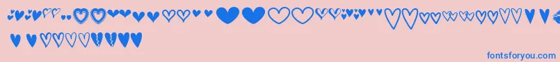 MF Love Dings 2   Font – Blue Fonts on Pink Background