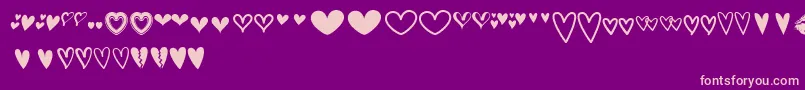 MF Love Dings 2   Font – Pink Fonts on Purple Background