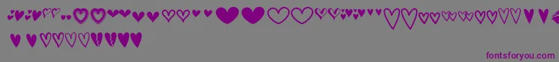 MF Love Dings 2   Font – Purple Fonts on Gray Background