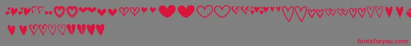 MF Love Dings 2   Font – Red Fonts on Gray Background