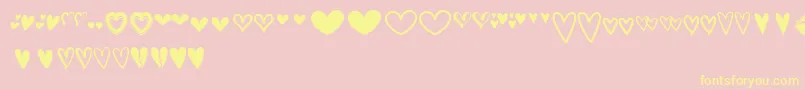 MF Love Dings 2   Font – Yellow Fonts on Pink Background