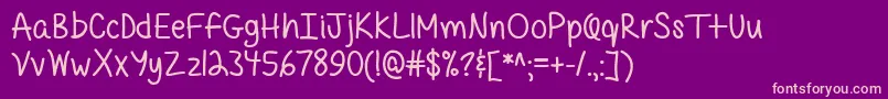 Mf Quirky  Messy Font – Pink Fonts on Purple Background