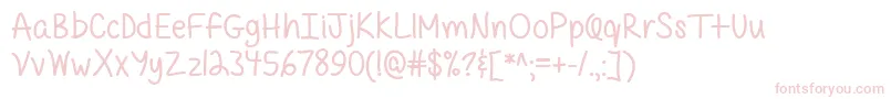 Mf Quirky  Messy Font – Pink Fonts on White Background