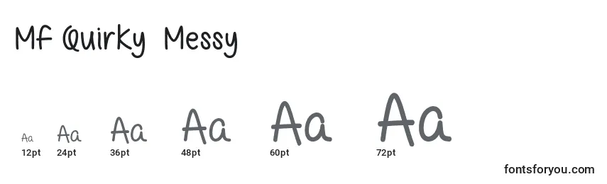 Mf Quirky  Messy Font Sizes