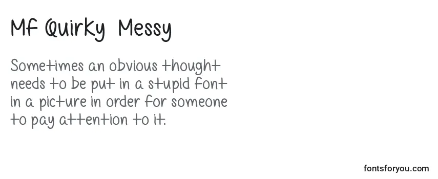Schriftart Mf Quirky  Messy