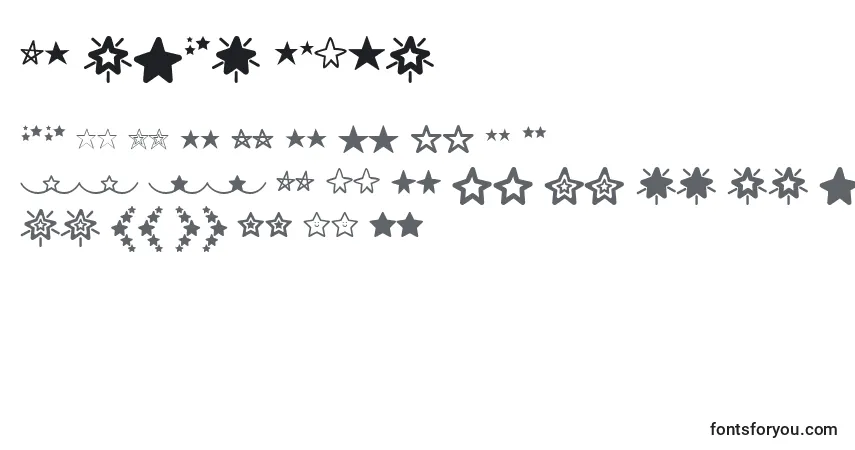 Czcionka MF Star Dings   – alfabet, cyfry, specjalne znaki