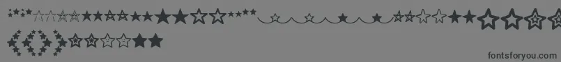 MF Star Dings   Font – Black Fonts on Gray Background