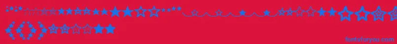 MF Star Dings   Font – Blue Fonts on Red Background