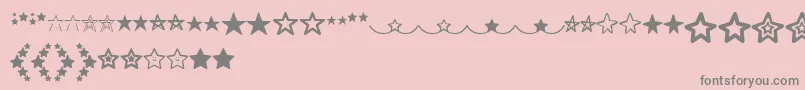 MF Star Dings  -Schriftart – Graue Schriften auf rosa Hintergrund