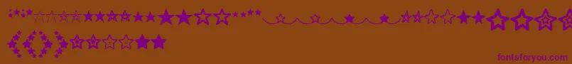 MF Star Dings   Font – Purple Fonts on Brown Background