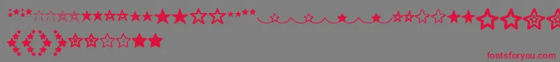 MF Star Dings   Font – Red Fonts on Gray Background