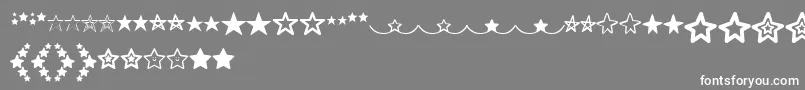 MF Star Dings   Font – White Fonts on Gray Background