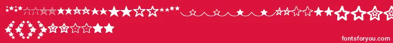 MF Star Dings   Font – White Fonts on Red Background