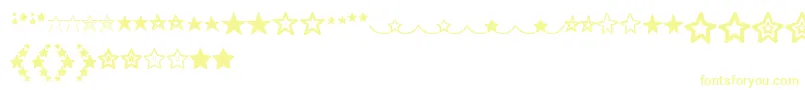 MF Star Dings  -Schriftart – Gelbe Schriften