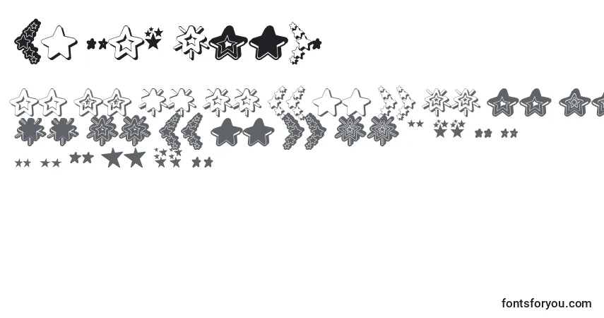 Czcionka MF Star Dings 2   – alfabet, cyfry, specjalne znaki