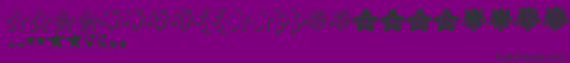 MF Star Dings 2   Font – Black Fonts on Purple Background