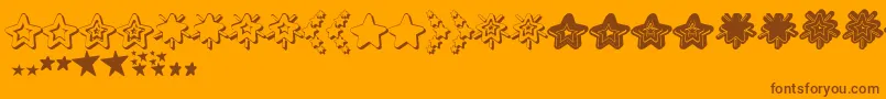 Weitere Informationen zur MF Star Dings 2 -Schriftart MF Star Dings 2 -Schriftart – Braune Schriften auf orangefarbenem Hintergrund