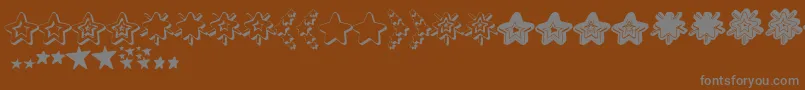 Police MF Star Dings 2   – polices grises sur fond brun