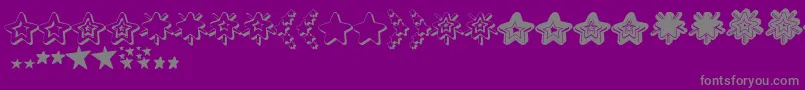 Police MF Star Dings 2   – polices grises sur fond violet