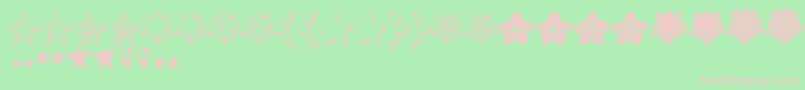 Police MF Star Dings 2   – polices roses sur fond vert