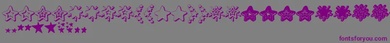 MF Star Dings 2   Font – Purple Fonts on Gray Background