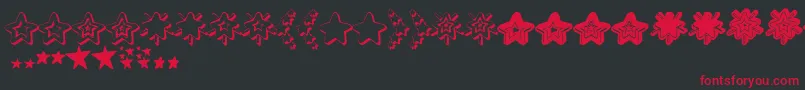 MF Star Dings 2   Font – Red Fonts on Black Background