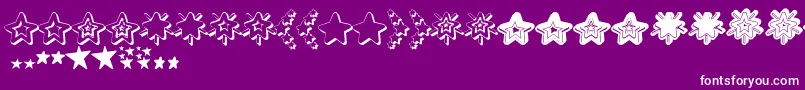 MF Star Dings 2   Font – White Fonts on Purple Background