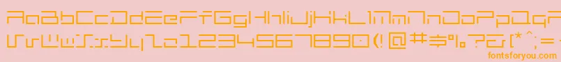 mh   Font – Orange Fonts on Pink Background